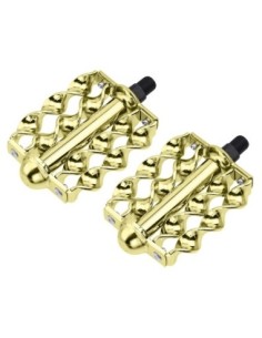 Double Flat Twisted Pedals 1/2 Gold.